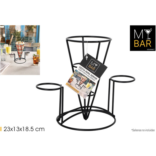 CESTA SERVIR CONICA PORTA SALSERAS MY BAR image 0
