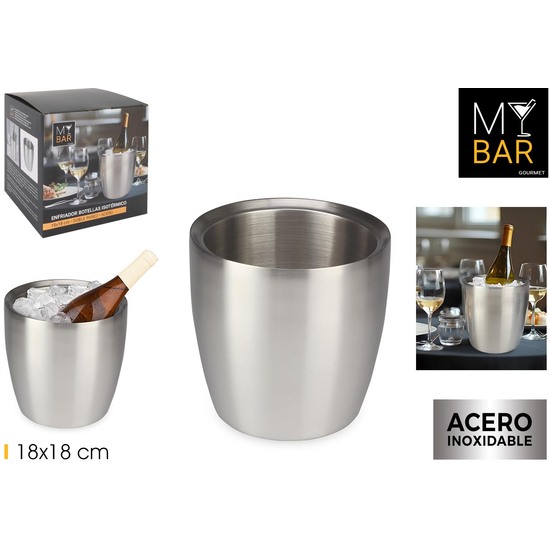 ENFRIADOR ACERO ISOTERMICO 18X18CM MY BAR image 0