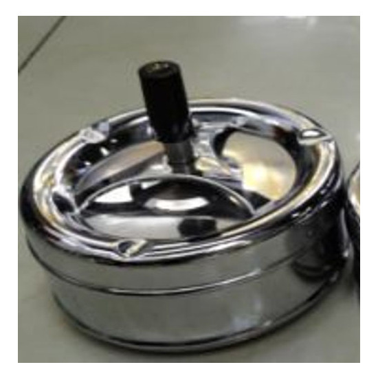 CENICERO ACERO PUSH 11CM CONFORTIME image 0