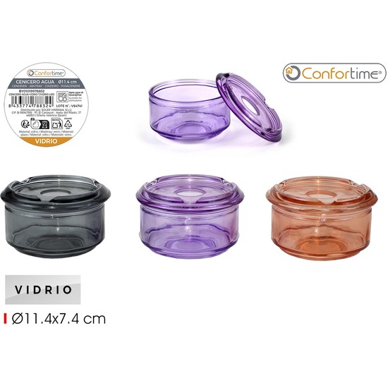CENICERO AGUA VIDRIO T/VIDRIO LISO CONFORTIME image 0