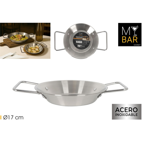 PAELLERA MINI SERVIR ACERO 17CM MY BAR image 0