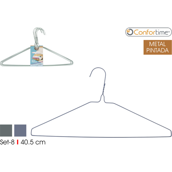 SET8 PERCHAS METAL PINTADA.40.5CM CONFORTIME image 0