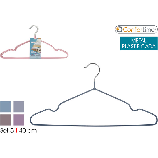SET5 PERCHAS METAL PLASTIFIC.40CM CONFORTIME image 0