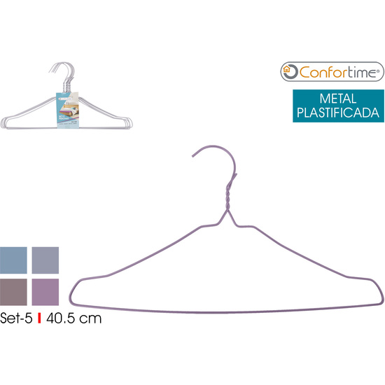 SET5 PERCHAS METAL PLASTIFI.40.5CM CONFORTIME image 0
