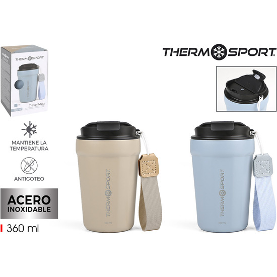 TRAVEL MUG ACERO CAFE 2SURT 360ML THERMOSPORT image 0