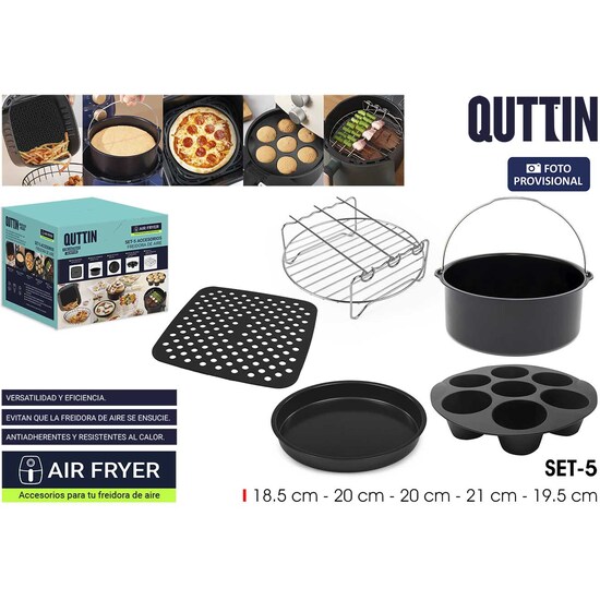 SET5 ACCESORIOS AIR FRYER QUTTIN image 0