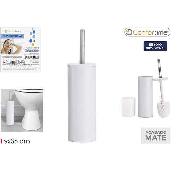 ESCOBILLERO WC INOX WHITE CONFORTIME image 0