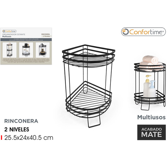 ESTANTERIA METAL RINCONERA 2 NIVELE CONFORTIME image 0