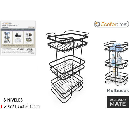 ESTANTERIA METAL MULTIUSO 3 NIVELES CONFORTIME image 0