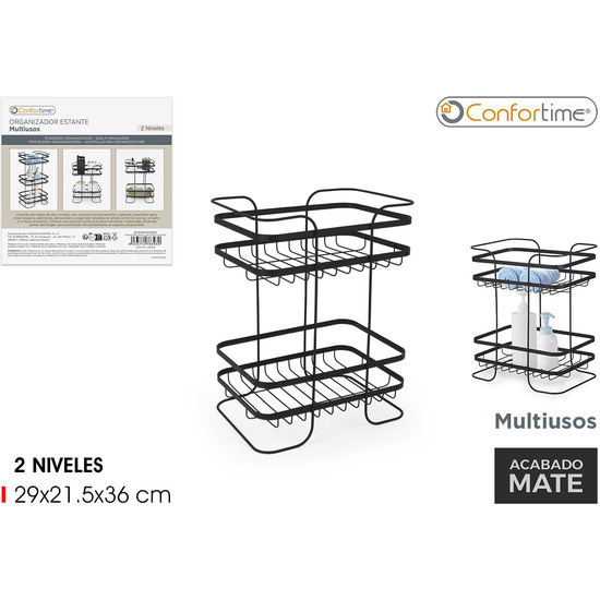ESTANTERIA METAL MULTIUSO 2 NIVELES CONFORTIME image 0