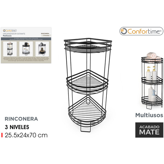 ESTANTERIA METAL RINCONERA 3 NIVELE CONFORTIME image 0