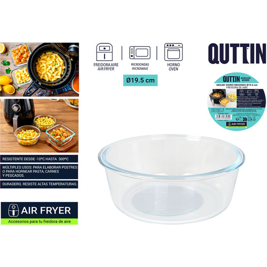 MOLDE VIDRIO RED. AIRFRYER 19.5CM QUTTIN image 0