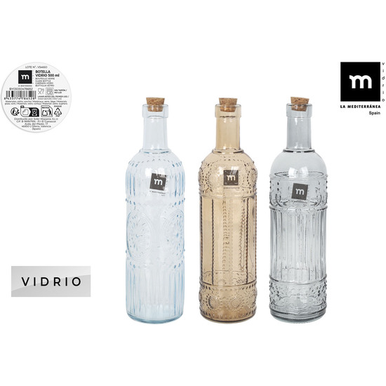 BOTELLA VIDR.PINTAD.T/CORCH 3S 500 LA MEDITERRAN image 0