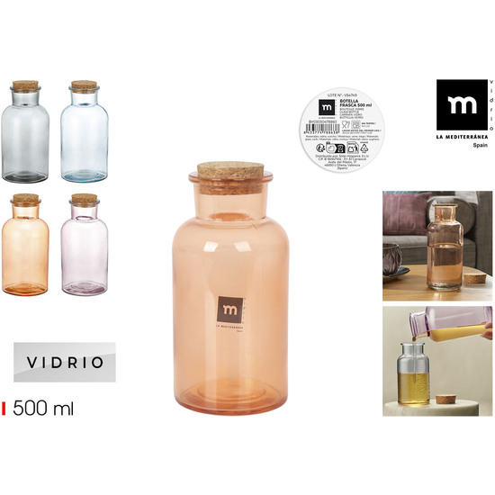 BOTELLA FRASCA BOCA ANCHA PINT.500M LA MEDITERRAN image 0