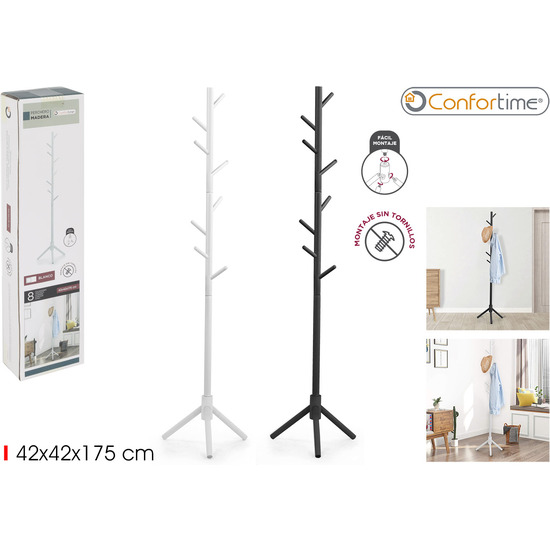 PERCHERO MADERA BLANCONEGRO 175CM CONFORTIME image 0