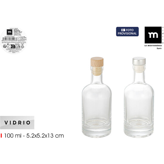 BOTELLA VIDRIO MULTIUSOS REDO.100ML LA MEDITERRAN image 0