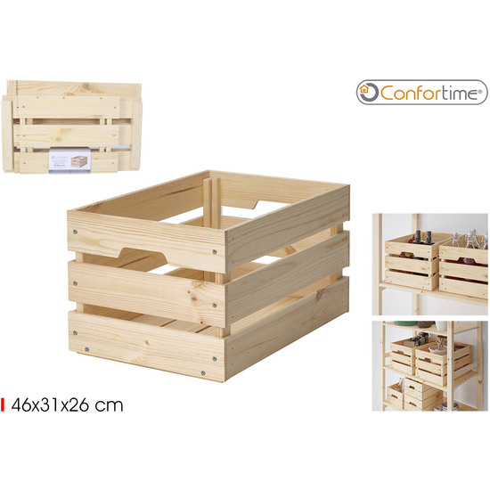 CAJA MADERA APILABLE 46X31X25CM CONFORTIME image 0