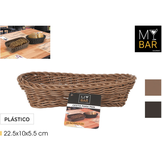 CESTA PAN RECTANGULAR PP 22.5X10CM MY BAR image 0