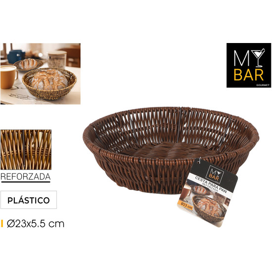 CESTA PAN REDONDA.PP REFORZADA 23CM MY BAR image 0