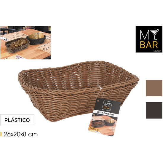 CESTA PAN CUADRADA PP 26X20CM MY BAR image 0