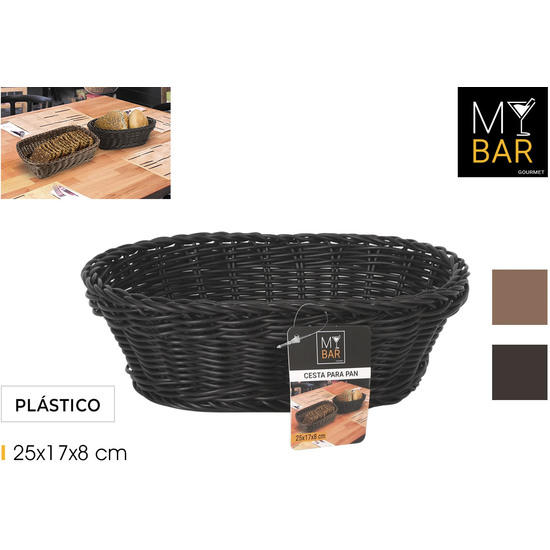 CESTA PAN OVAL PP 25X17CM MY BAR image 0