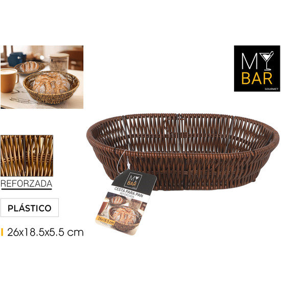CESTA PAN OVAL PP REFORZADA 26CM MY BAR image 0