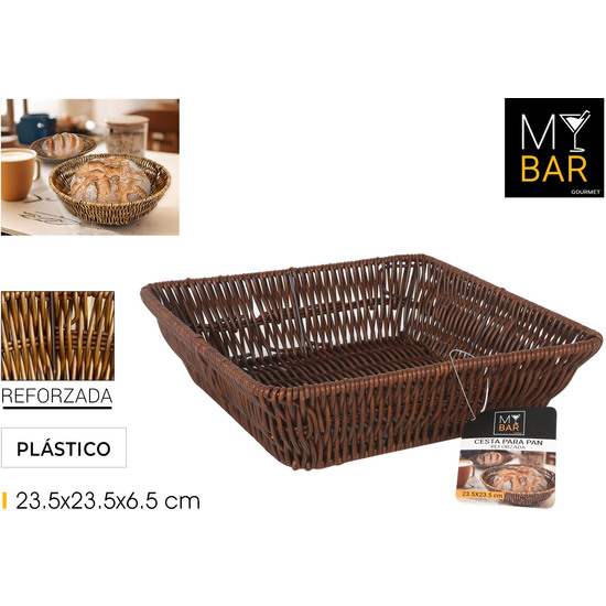 CESTA PAN CUADR.PP REFORZADA 23.5CM MY BAR image 0