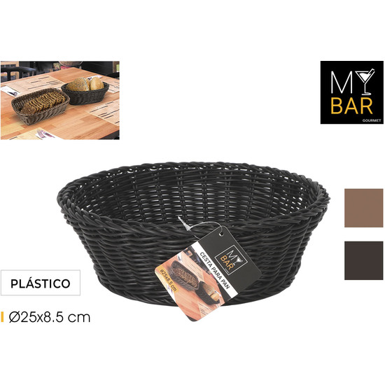 CESTA PAN REDONDA PP 25X8.5CM MY BAR image 0