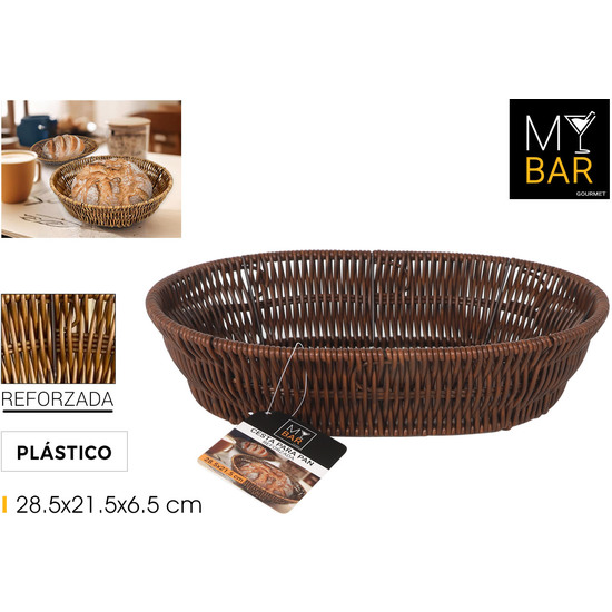 CESTA PAN OVAL PP REFORZADA 28.5CM MY BAR image 0