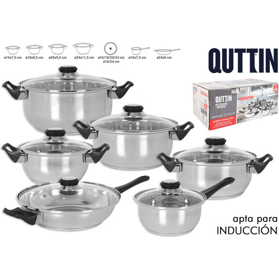 BATERIA COCINA 12PC ACERO INDUCCION GENOVA image 0