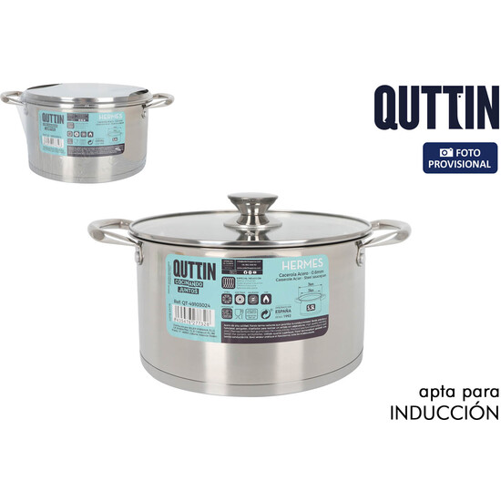 CACEROLA 24CM55L ACERO IND. C/T HERMES QT image 0