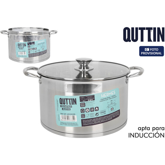 CACEROLA 28CM10L ACERO IND. C/T HERMES QT image 0