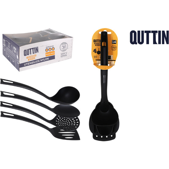 SET 4 PCS NYLON NEGRAS QUTTIN image 0
