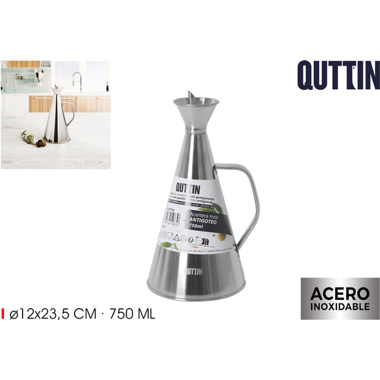 QT ACEITERA ANTIGOTEO INOX 750ML QUTTIN image 0