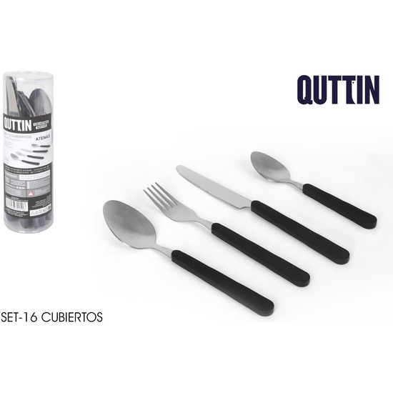 SET 16PCS CUBIERT.MANGO PLAST. C/TUBO QT ATENAS image 0