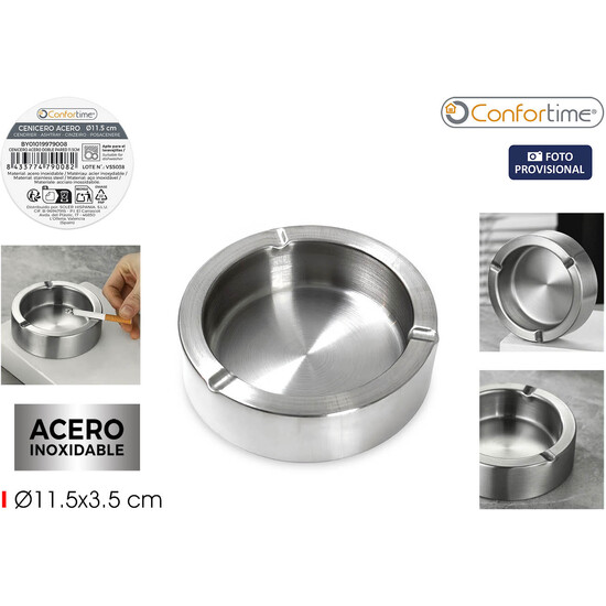 CENICERO ACERO DOBLE PARED 11.5CM CONFORTIME image 0