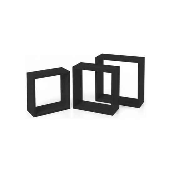 SET3 ESTANTE FLOTAN.25/20/15 BLACK MOBLEKIT image 0