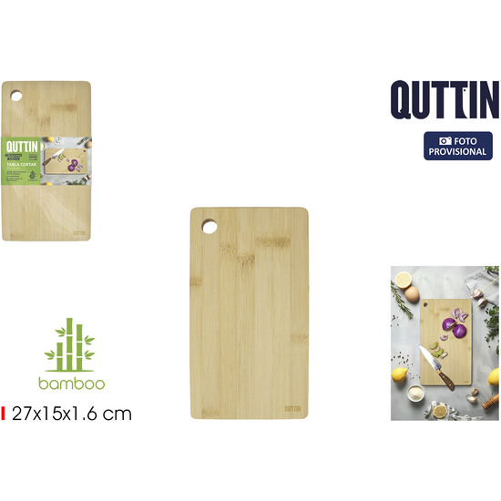 TABLA PARA CORTAR BAMBU 27X15CM QUTTIN image 0