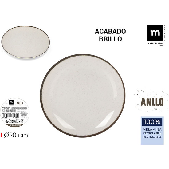 PLATO POSTRE MEL.BRILLO ANLLO 20CM LA MEDITERRANE image 0