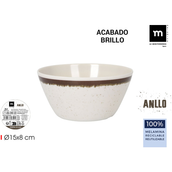 BOL MEL. BRILLO ANLLO 15X8CM LA MEDITERRANEA image 0