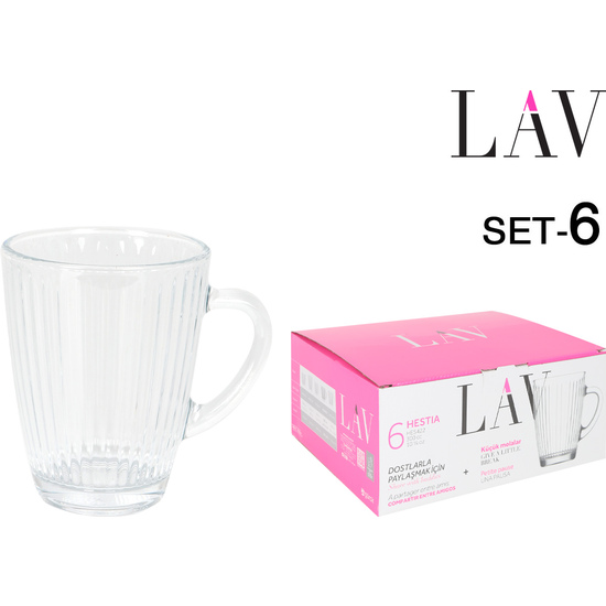 SET 6 MUG 300CC C/ASA HESTIA image 0