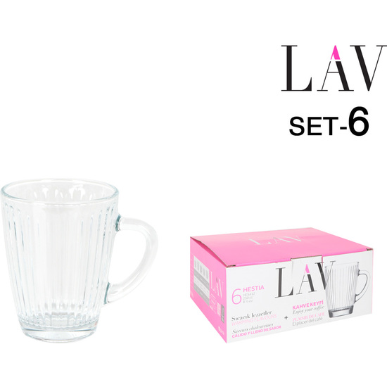 SET 6 MUGS 250CC C/ASA HESTIA image 0