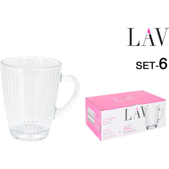 SET 6 MUGS 400CC C/ASA HESTIA image 0