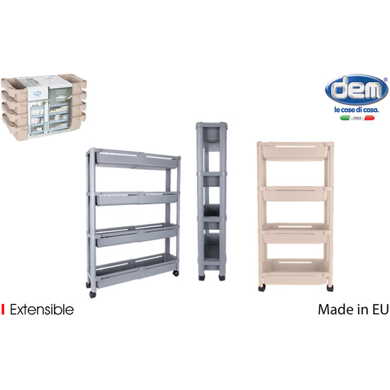 CARRITO MULTIUSOS EXTENSIBLE 4 CESTOS BECLASSIC image 0