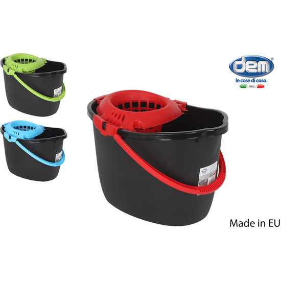 CUBO 15L RECICLADO C/ESCURRIDOR COL.SURTIDOS image 0