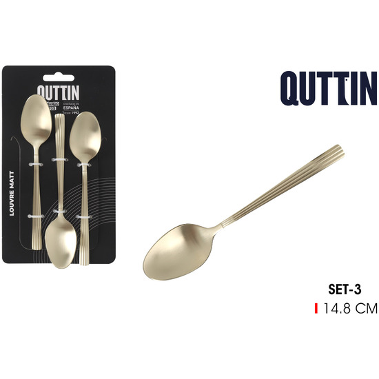 96SET 3 CUCHARAS POSTRE“LOUVRE” CHAMP.MATT image 0