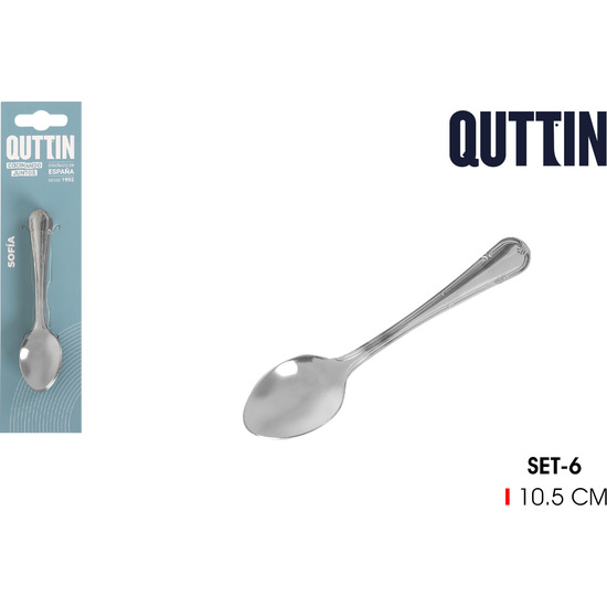 96SET 6 CUCHARAS CAFE 1.5MM SOFIA image 0