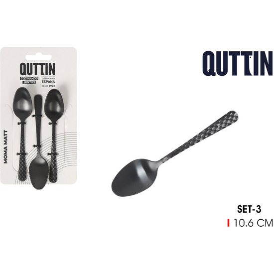 96SET 3 CUCHARAS CAFE“MOMA”BLACK MATT image 0
