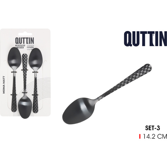 96SET 3 CUCHARAS POSTRE“MOMA” BLACK MATT image 0