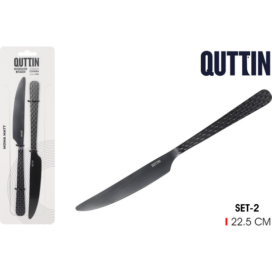 96SET 2 CUCHILLOS MESA 23.5CM “MOMA”BLACK MATT image 0
